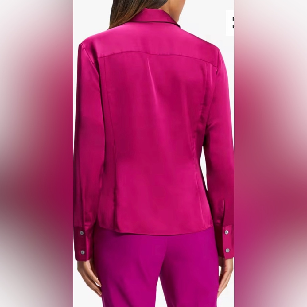 Theory Satin Perfect Fitted Shirt - Picture 3 of 8